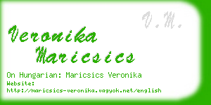 veronika maricsics business card